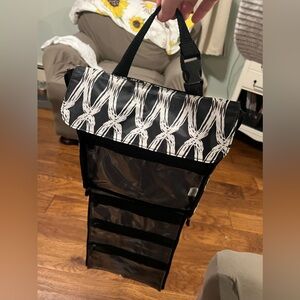 Thirty-One Black and White Travel Bag